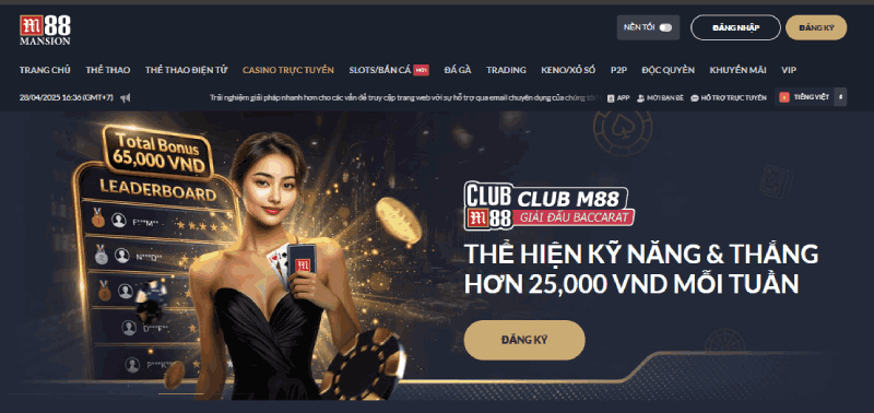 giải đấu baccarat M88