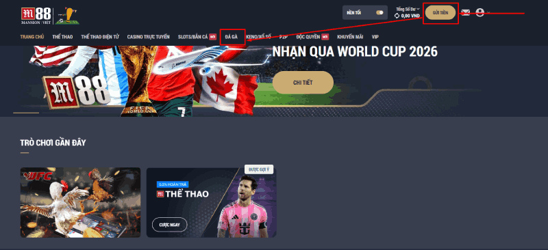 cách chơi đá gà tại M88