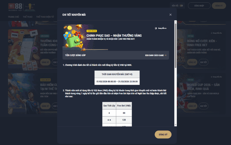 ưu đãi freebet săn sao