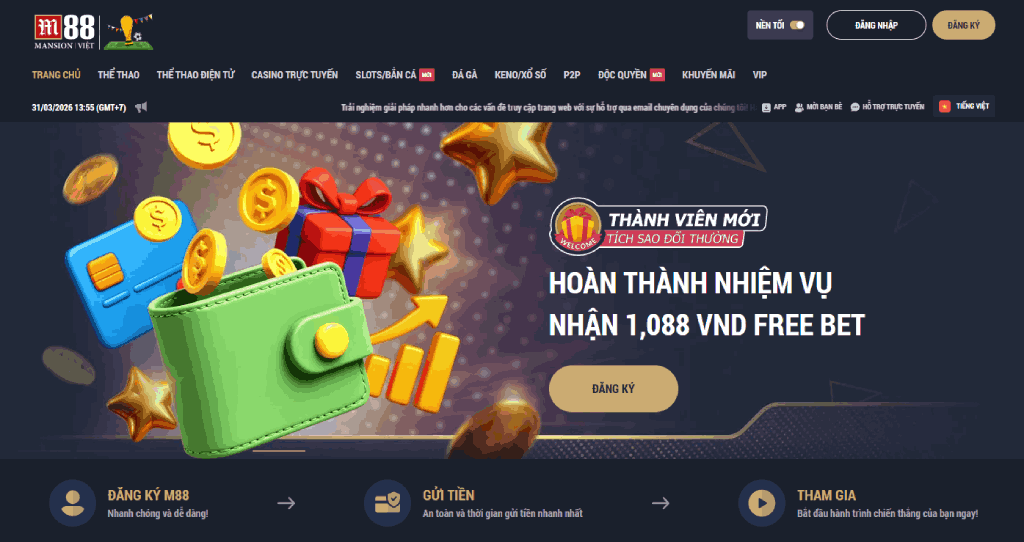 ưu đãi freebet M88