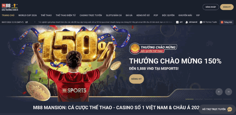 lợi ích đăng ký M88